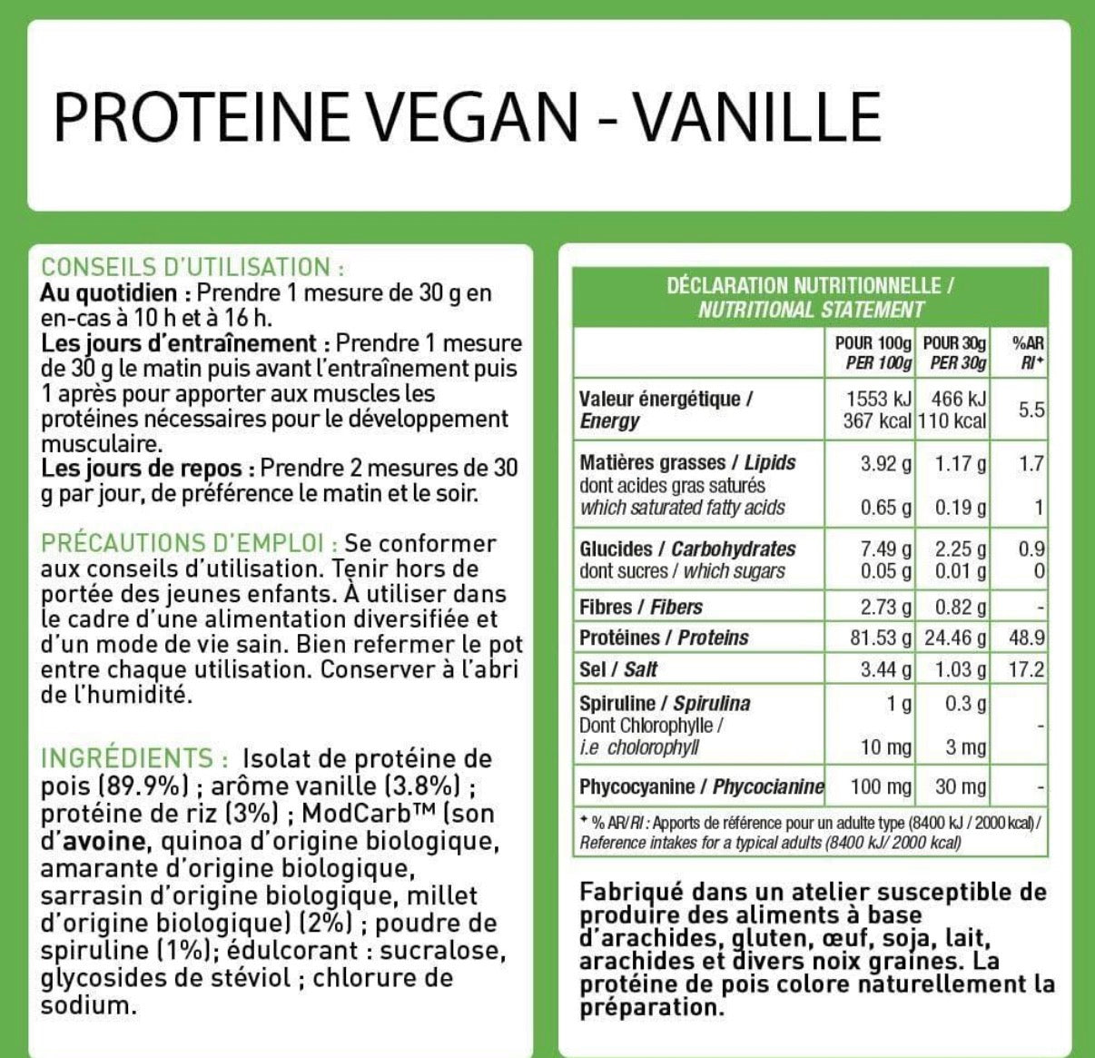 Protéines végétales tri-source, Protein Vegan Triple Berry 500g