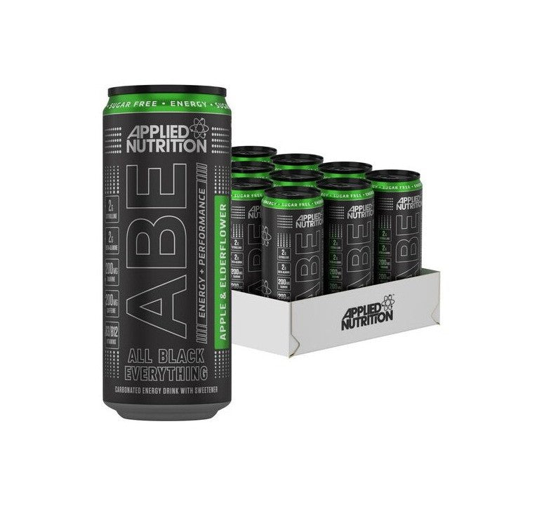 ABE Energy + Performance Cans, Apple & Elderflower - 12 x 330 ml.