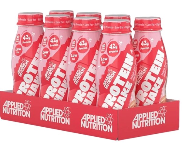 High Protein Shake, Strawberries & Cream - 8 x 500 ml.