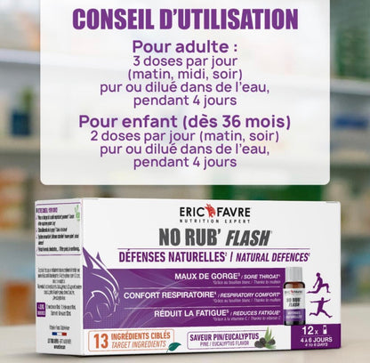 No Rub' Flash - Défenses naturelles1 Pack de 12 unités