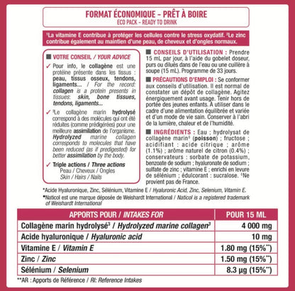 Pure Collagen + Formule Liquide Pêche - Citron