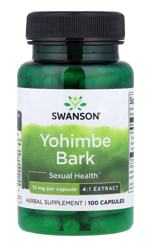 Yohimbe, 75 mg, 100 capsules -Swanson