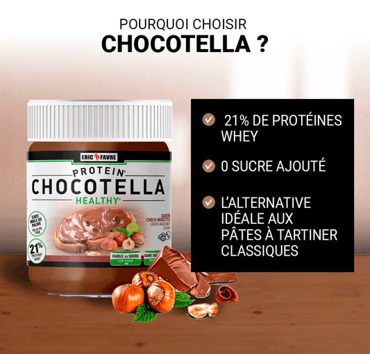 Chocotella Healthy - Pâte à tartiner protéinée Chocolat - Noisette 250g