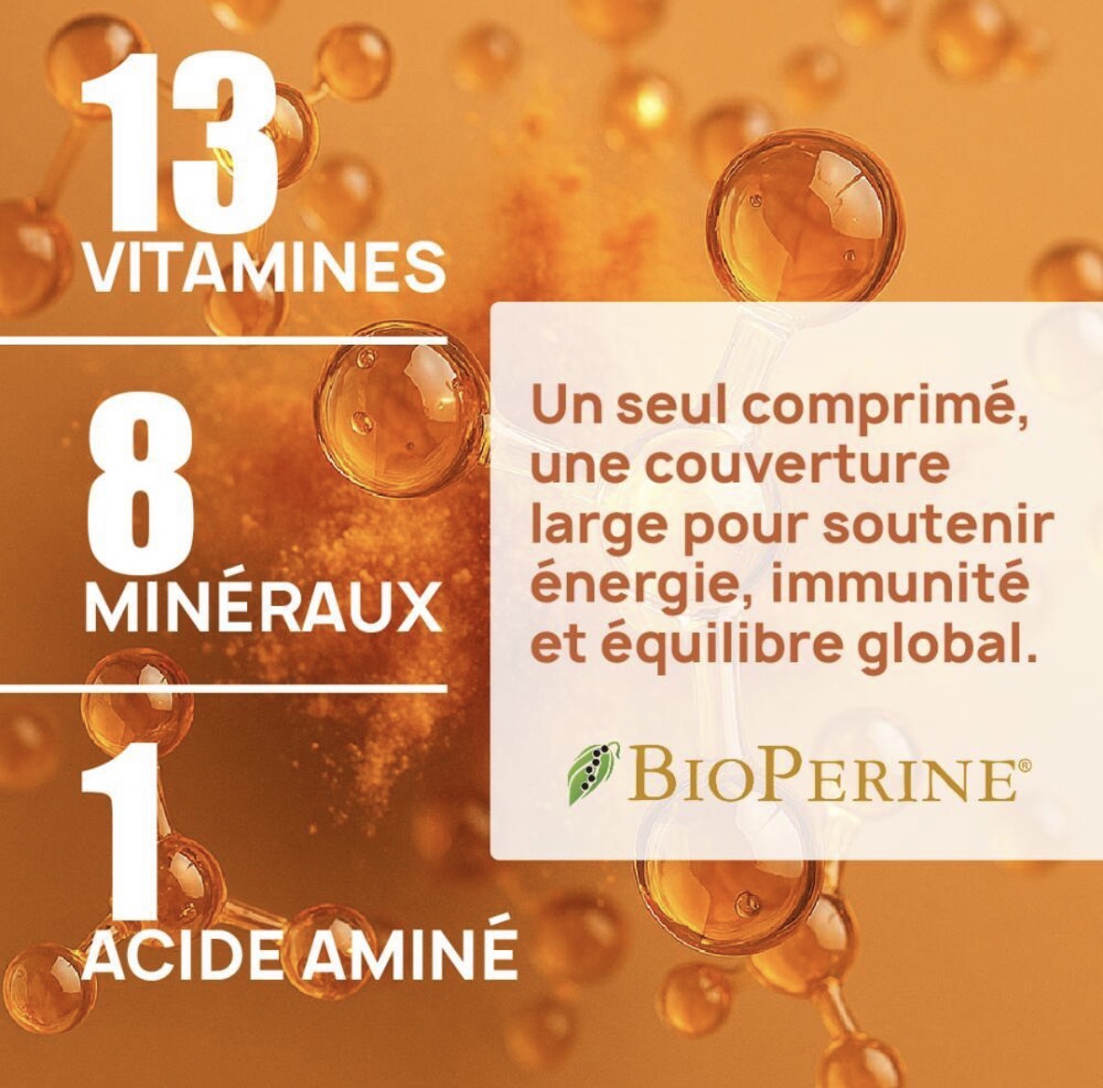 Vitamino+ Immunité, fatigue, Multivitamines et minéraux
