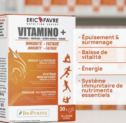 Vitamino+ Immunité, fatigue, Multivitamines et minéraux