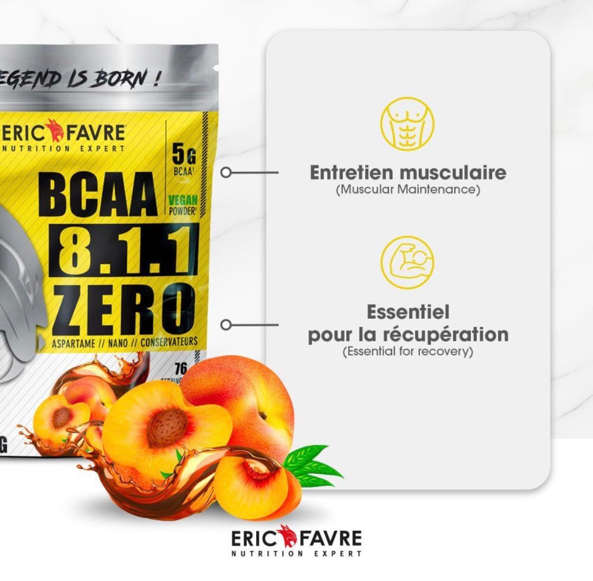 BCAA 8.1.1 ZERO Vegan 500gr