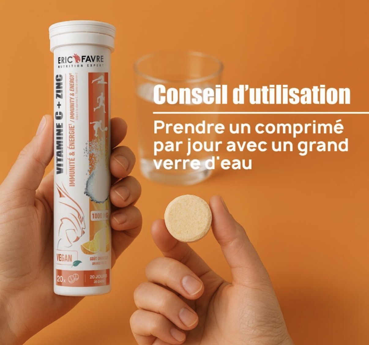 Vitamine C Effervescente Orange 20 comprimés