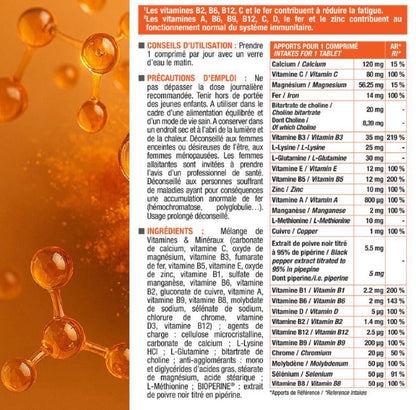 Vitamino+ Immunité, fatigue, Multivitamines et minéraux