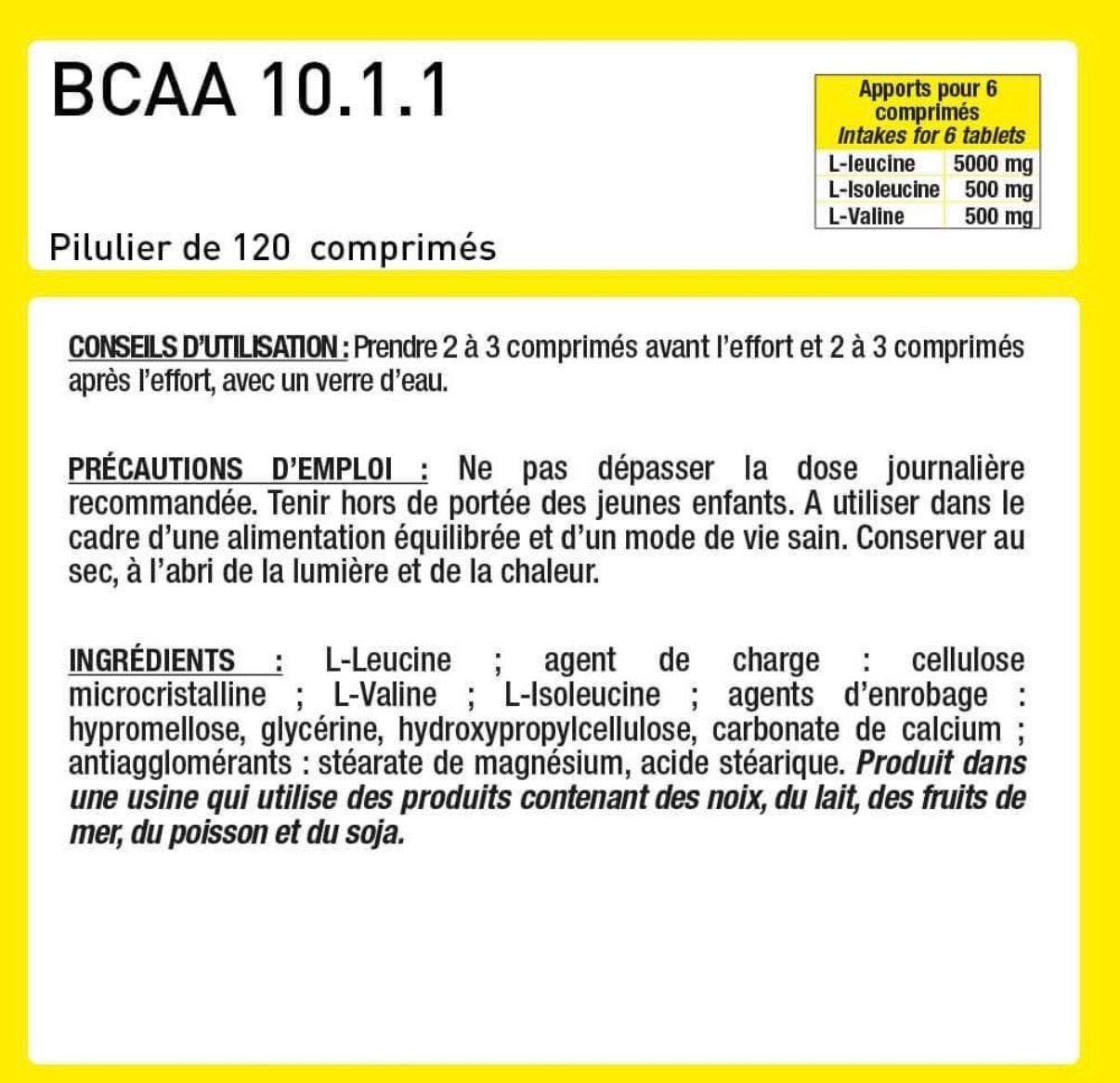 BCAA 10.1.1 Vegan - Acides aminés essentiels - Supplément musculaire
