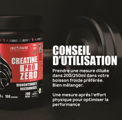 Pure Creatine 200 mesh - Créatine Pro Zero 300 G Naturel