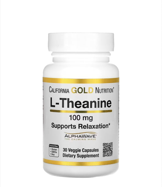 California Gold Nutrition, L-théanine, Avec AlphaWave®, 100 mg, 30 capsules végétales
