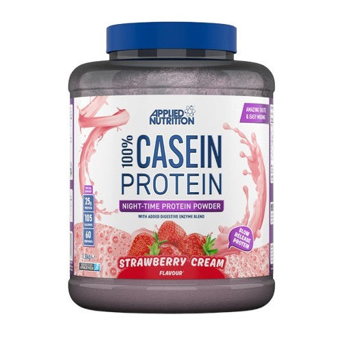 100% Casein Protein, Strawberry Cream - 1800g