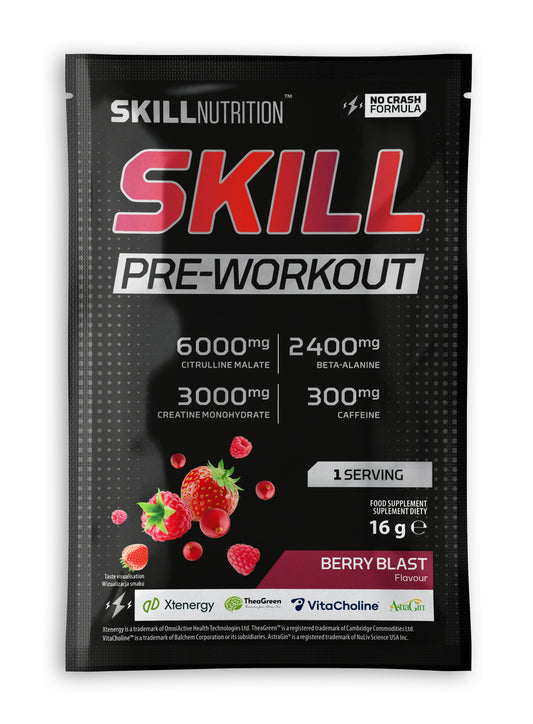 Skill Pre-Workout, Berry Blast - 16g (1 serving)