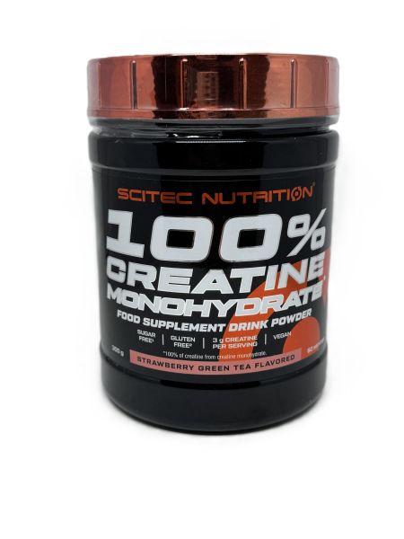 100% Creatine Monohydrate, Strawberry Green Tea - 300g